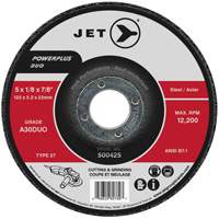 Powerplus DUO Cutting/Grinding Wheel, 4-1/2" x 1/8", 7/8" Arbor, Type 27, A30DUO Grit Nuna Depot Inc.