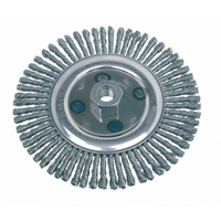 Knot Wire Wheel Brushes - Stringer Bead, 4-7/8" Dia., 0.02" Fill, 5/8"-11 Arbor, Steel Nuna Depot Inc.
