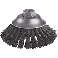 Knot Wire Cup Brushes - Flared Cup Brush, 6" Dia., 0.02" Fill, 5/8"-11 Arbor, Steel Nuna Depot Inc.