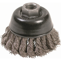 Knot Wire Cup Brushes - High Speed Small Grinder, 2-3/4" Dia. x 5/8"-11 Arbor Nuna Depot Inc.