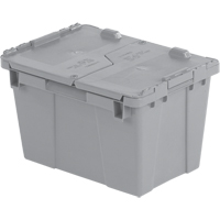 Flipak&reg; Polyethylene Plastic (PE) Distribution Containers, 15.2" x 10.9" x 9.7", Grey Nuna Depot Inc.