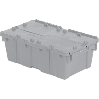 Flipak&reg; Polyethylene Plastic (PE) Distribution Containers, 19.7" x 11.8" x 7.3", Grey Nuna Depot Inc.