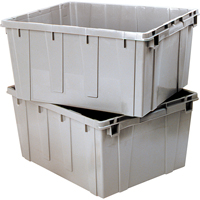 Contenant emboîtable, 21,1" la x 17,7" p x 12" h, Gris Nuna Depot Inc.