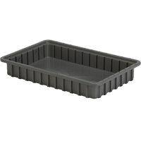 Divider Box&reg; Containers, Polyethylene, 16.5" W x 10.9" D x 2.5" H, Grey Nuna Depot Inc.