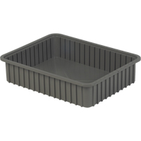 Divider Box&reg; Containers, Polyethylene, 22.4" W x 17.4" D x 5" H, Grey Nuna Depot Inc.