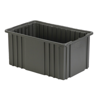 Contenant Divider Box, Poly&eacute;thyl&egrave;ne, 15,5" la x 9,9" p x 8" h, Gris Nuna Depot Inc.