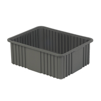 Contenant Divider Box, Poly&eacute;thyl&egrave;ne, 20,9" la x 15,9" p x 8" h, Gris Nuna Depot Inc.
