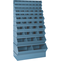 Bacs sectionnels superposables, Cap. 100 lb, 37" la x 8" p x 4-1/2" h, Bleu Nuna Depot Inc.