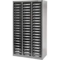 Casiers pour pi&egrave;ces KPC-300, Acier galvanis&eacute;, 60 tiroirs, 21-3/10" x 10-2/5" x 36-9/10", Gris Nuna Depot Inc.