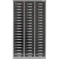Casiers pour pi&egrave;ces KPC-300, Acier galvanis&eacute;, 60 tiroirs, 21-3/10" x 10-2/5" x 36-9/10", Gris Nuna Depot Inc.