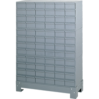Industrial Drawer Cabinet With Base, 72 Drawers, 34-1/8" W x 12-1/4" D x 48-1/8" H, Grey Nuna Depot Inc.