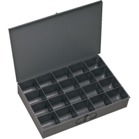 Boîtes &agrave; fond courb&eacute;, Acier, 20 compartiments, 13-3/8" la x 9-1/4" p, 2" h, Gris Nuna Depot Inc.