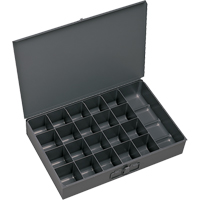 Boîtes &agrave; fond courb&eacute;, Acier, 21 compartiments, 13-3/8" la x 9-1/4" p, 2" h, Gris Nuna Depot Inc.