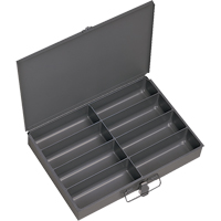 Boîtes &agrave; fond courb&eacute;, Acier, 8 compartiments, 13-3/8" la x 9-1/4" p, 2" h, Gris Nuna Depot Inc.