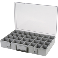Compartment Case, Plastic, 32 Slots, 18-1/2" W x 13" D x 3" H, Grey Nuna Depot Inc.