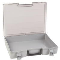 Compartment Case, Plastic, 15-1/2" W x 11-3/4" D x 2-1/2" H, Grey Nuna Depot Inc.