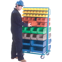 Supports mobiles pour contenants - &agrave; deux c&ocirc;t&eacute;s, 0 bacs, 36" la x 24" p x 67-1/2" h Nuna Depot Inc.