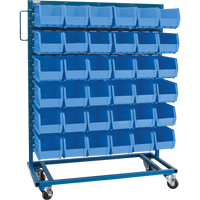 Single-Sided Mobile Bin Rack, Single-sided, 36 bins, 36" W x 16" D x 46-1/2" H Nuna Depot Inc.