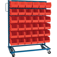 Single-Sided Mobile Bin Rack, Single-sided, 36 bins, 36" W x 16" D x 46-1/2" H Nuna Depot Inc.