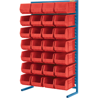 Single-Sided Stationary Bin Rack, 36" W x 12" D x 61" H, 28 Bins Nuna Depot Inc.
