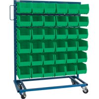 Single-Sided Mobile Bin Rack, Single-sided, 36 bins, 36" W x 16" D x 46-1/2" H Nuna Depot Inc.