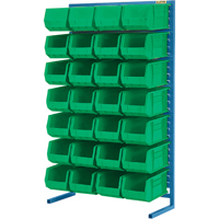 Single-Sided Stationary Bin Rack, 36" W x 12" D x 61" H, 28 Bins Nuna Depot Inc.