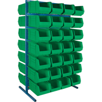 Double-Sided Stationary Bin Rack, 61" W x 56" D x 24" H, 56 Bins Nuna Depot Inc.