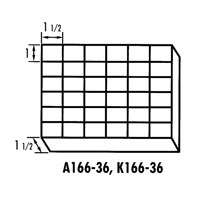 K-Resin Compartment Box, Plastic, 36 Slots, 6-9/16" W x 9-5/8" D x 1-1/2" H, Transparent Nuna Depot Inc.