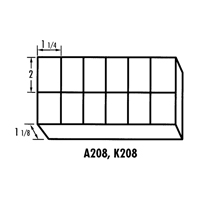 K-Resin Compartment Box, Plastic, 12 Slots, Transparent Nuna Depot Inc.