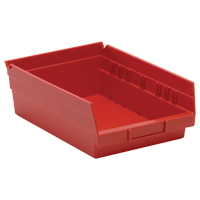Bacs de rangement pour tablettes, 8-3/8" la x 4" H x 11-5/8" p, Rouge, Capacit&eacute; 30 lb Nuna Depot Inc.