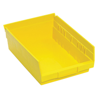 Bacs de rangement pour tablettes, 8-3/8" la x 4" H x 11-5/8" p, Jaune, Capacit&eacute; 30 lb Nuna Depot Inc.