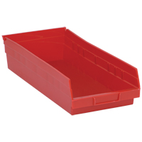Bacs de rangement pour tablettes, 8-3/8" la x 4" H x 17-7/8" p, Rouge, Capacit&eacute; 40 lb Nuna Depot Inc.