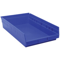 Shelf Bins, 11-1/8" W x 4" H x 17-7/8" D, Blue, 40 lbs. Capacity Nuna Depot Inc.