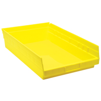 Shelf Bins, 11-1/8" W x 4" H x 17-7/8" D, Yellow, 40 lbs. Capacity Nuna Depot Inc.
