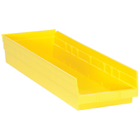 Shelf Bins, 8-3/8" W x 4" H x 23-5/8" D, Yellow, 50 lbs. Capacity Nuna Depot Inc.