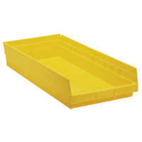 Shelf Bins, 11-1/8" W x 4" H x 23-5/8" D, Yellow, 50 lbs. Capacity Nuna Depot Inc.