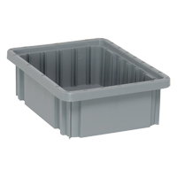 Contenants Divider Box, Plastique, 10,9" la x 8,3" p x 3,5" h, Gris Nuna Depot Inc.