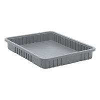 Contenants Divider Box, Plastique, 22,5" la x 17,5" p x 3" h, Gris Nuna Depot Inc.