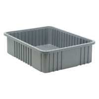 Contenants Divider Box, Plastique, 22,5" la x 17,5" p x 6" h, Gris Nuna Depot Inc.