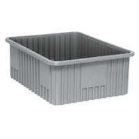 Contenants Divider Box, Plastique, 22,5" la x 17,5" p x 8" h, Gris Nuna Depot Inc.