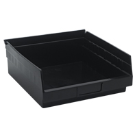 Economy Shelf Bin, 11-1/8" W x 4" H x 11-5/8" D, Black Nuna Depot Inc.