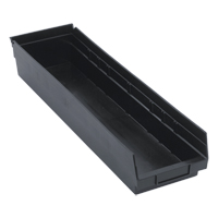 Economy Shelf Bin, 6-5/8" W x 4" H x 23-5/8" D, Black Nuna Depot Inc.