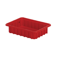 Divider Box&reg; Containers, Polyethylene, 10.8" W x 8.3" D x 2.5" H, Red Nuna Depot Inc.