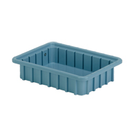 Divider Box&reg; Containers, Polyethylene, 10.8" W x 8.3" D x 2.5" H, Light Blue Nuna Depot Inc.