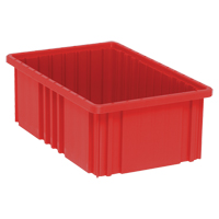 Contenants Divider Box, Plastique, 16,5" la x 10,9" p x 6" h, Rouge Nuna Depot Inc.