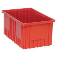 Contenants Divider Box, Plastique, 16,5" la x 10,9" p x 8" h, Rouge Nuna Depot Inc.