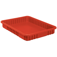 Contenants Divider Box, Plastique, 22,5" la x 17,5" p x 3" h, Rouge Nuna Depot Inc.