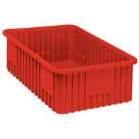 Divider Box&reg; Containers, Plastic, 22.5" W x 17.5" D x 8" H, Red Nuna Depot Inc.