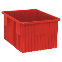Divider Box&reg; Containers, Plastic, 22.5" W x 17.5" D x 12" H, Red Nuna Depot Inc.