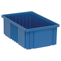 Contenants Divider Box, Plastique, 16,5" la x 10,9" p x 6" h, Bleu Nuna Depot Inc.